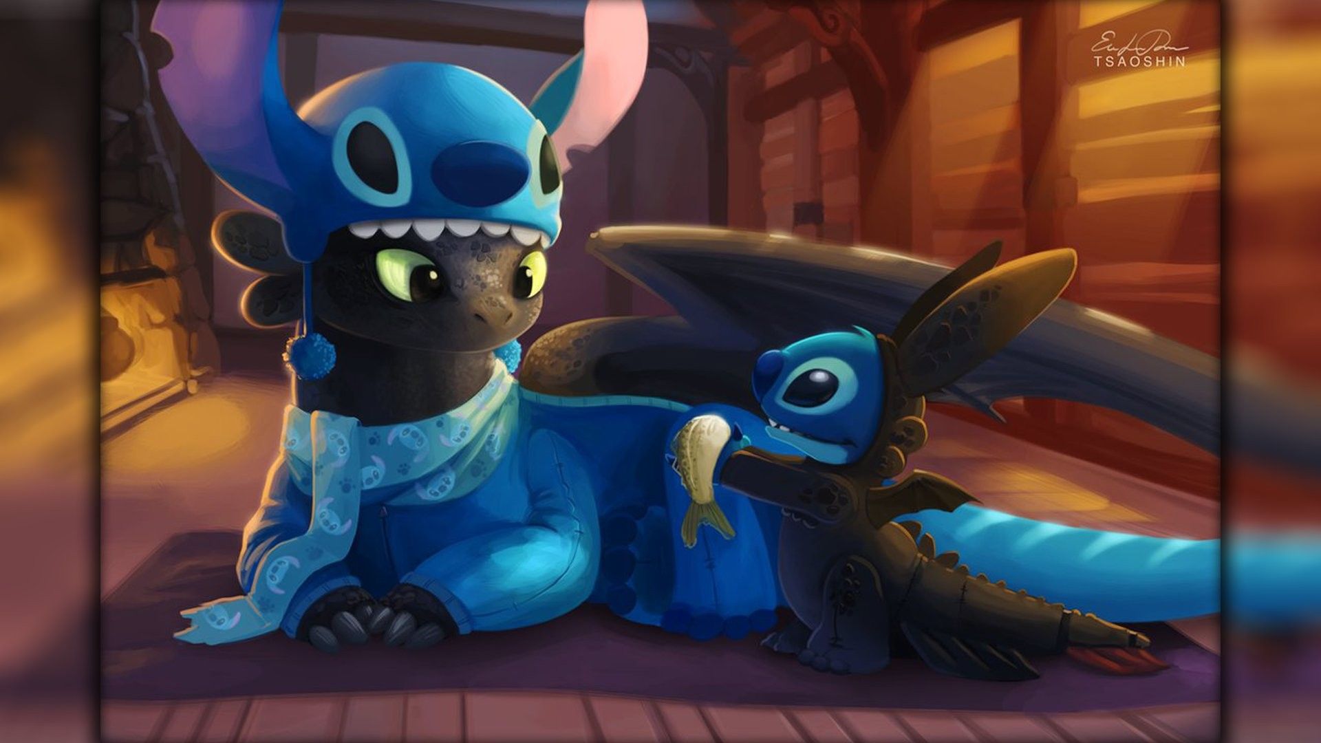 Lilo and Stitch, Dragon, Toothless, How to Train Your Dragon, Stitch Wallpaper HD / Desktop and Mobile Background