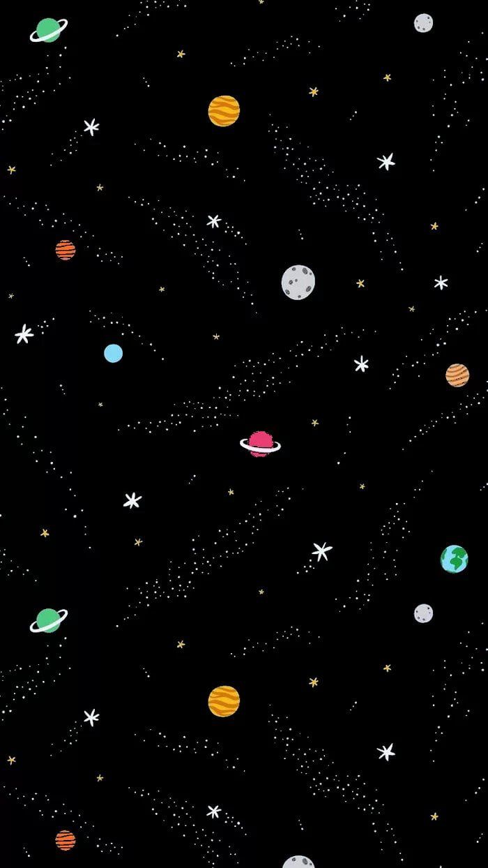 Simple Solar System. Wallpaper space, Space phone wallpaper, Cute wallpaper background