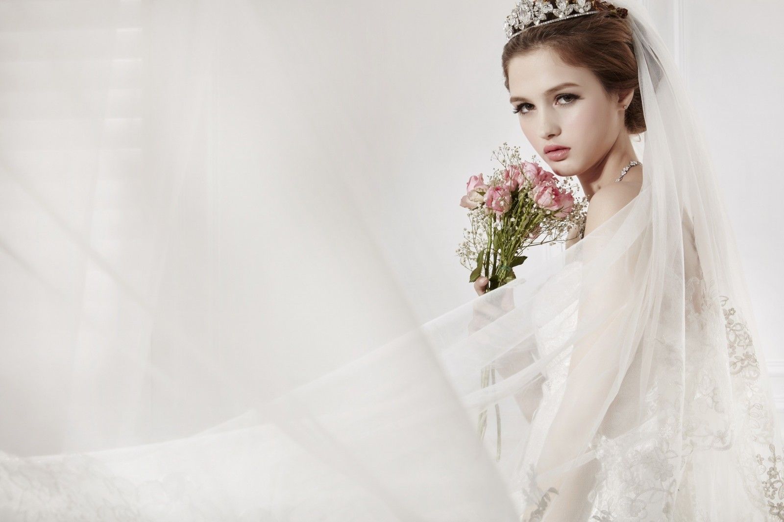 women, model, photography, dress, wedding dress, clothing, brides, woman, wedding, bride, groom, veil, gown, ceremony, bridal clothing, bridal accessory, bridal veil. Mocah.org HD Desktop Wallpaper