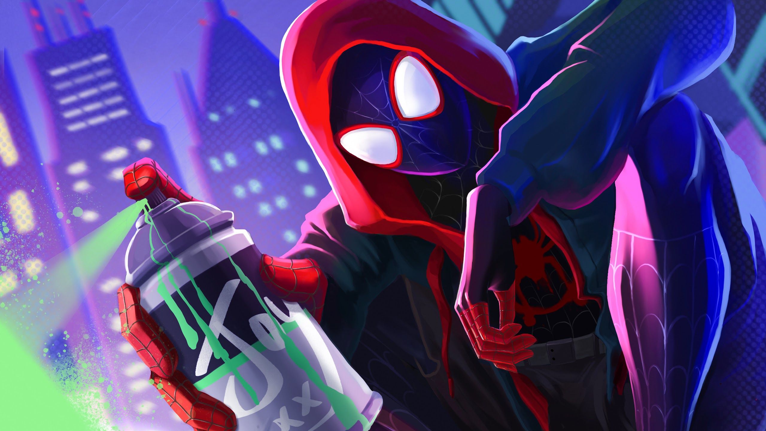 Miles Morales Spider Man: Into The Spider Verse 4K Wallpaper