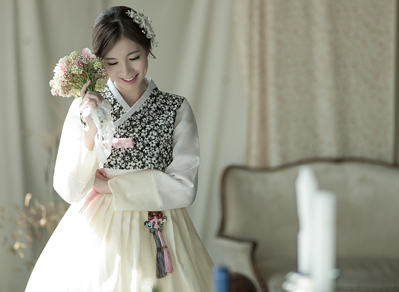 women, Asian, dress, fashion, hanbok, South Korea, wedding dress, clothing, woman, wedding, bride, gown, ceremony, bridal clothing, formal wear. Mocah.org HD Desktop Wallpaper