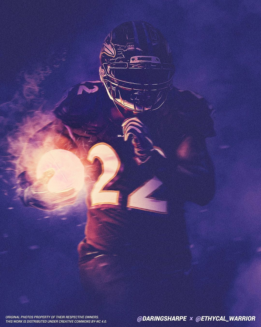 Mark Ingram, Baltimore Ravens. Baltimore ravens, Football art, Sport poster design
