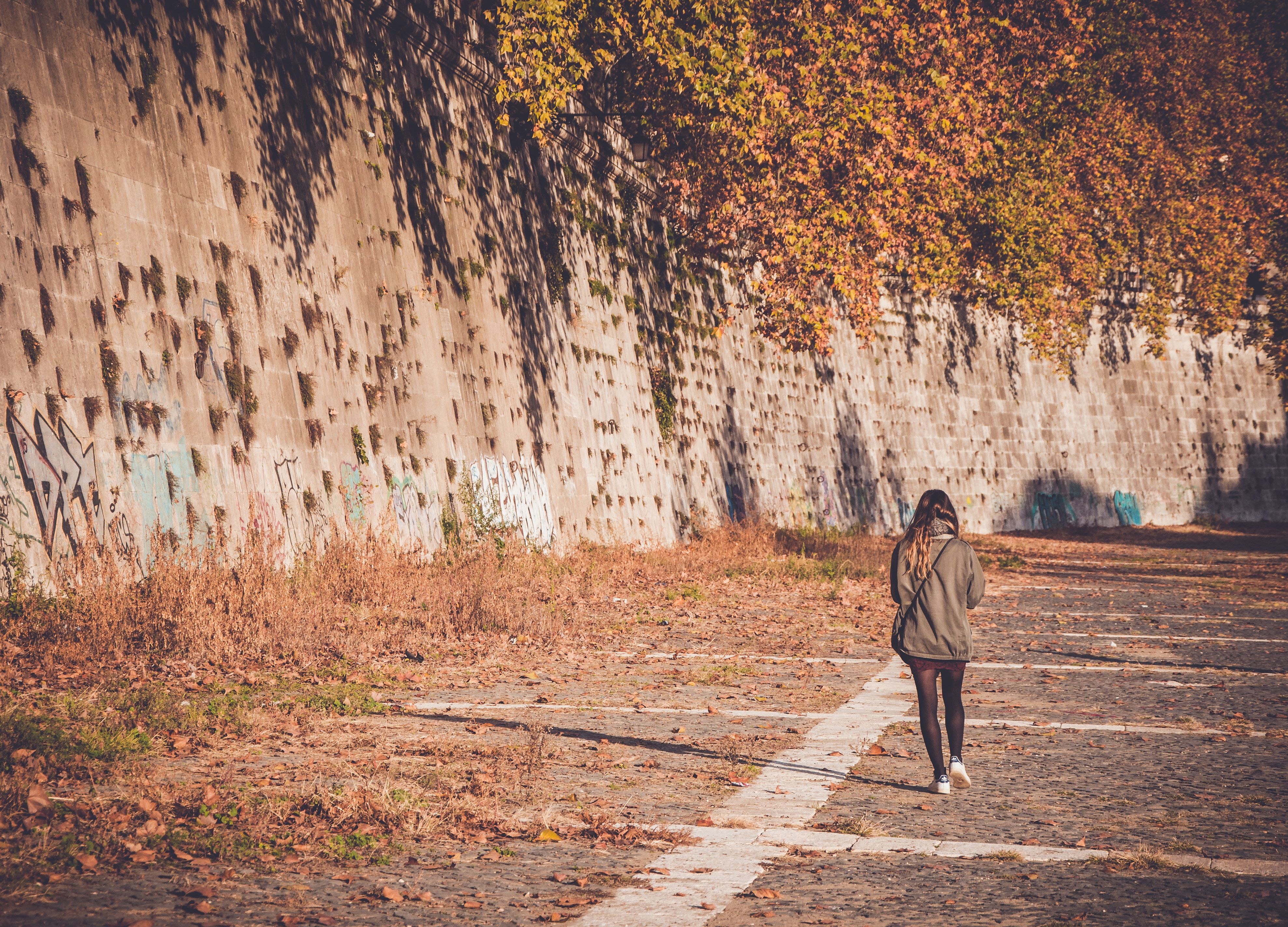 3957x2848 #dock, #woman, #roma, #stan smith, #quai, #orange, #girl, #automne, #fall, #walking, #color, #female, #alone, #walk, #leaves, #lady, # autumn, #Free , #rome, #tree, #path. Mocah.org HD Desktop Wallpaper