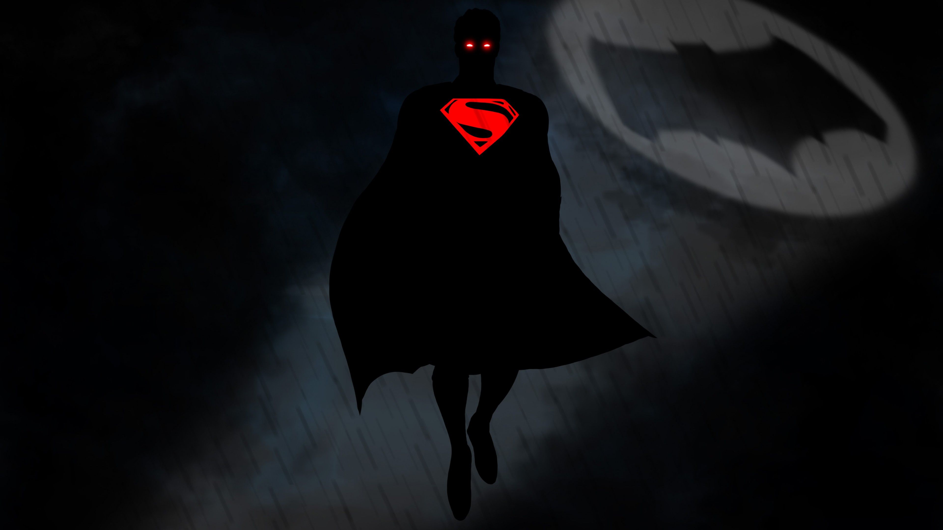 Wallpaper Superman, Bat Signal, Black, 4K, Black Dark,. Wallpaper For IPhone, Android, Mobile And Desktop