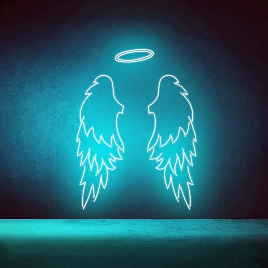 Neon wing background Download HD. Neon signs, Neon wallpaper, Custom neon signs