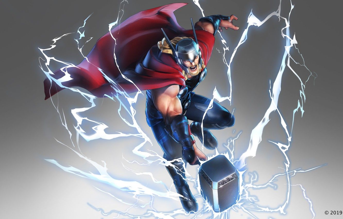 Wallpapers hammer, marvel, thor, God of Thunder, Thor Odinson, the black order, marvel ultimate alliance 3 image for desktop, section игры