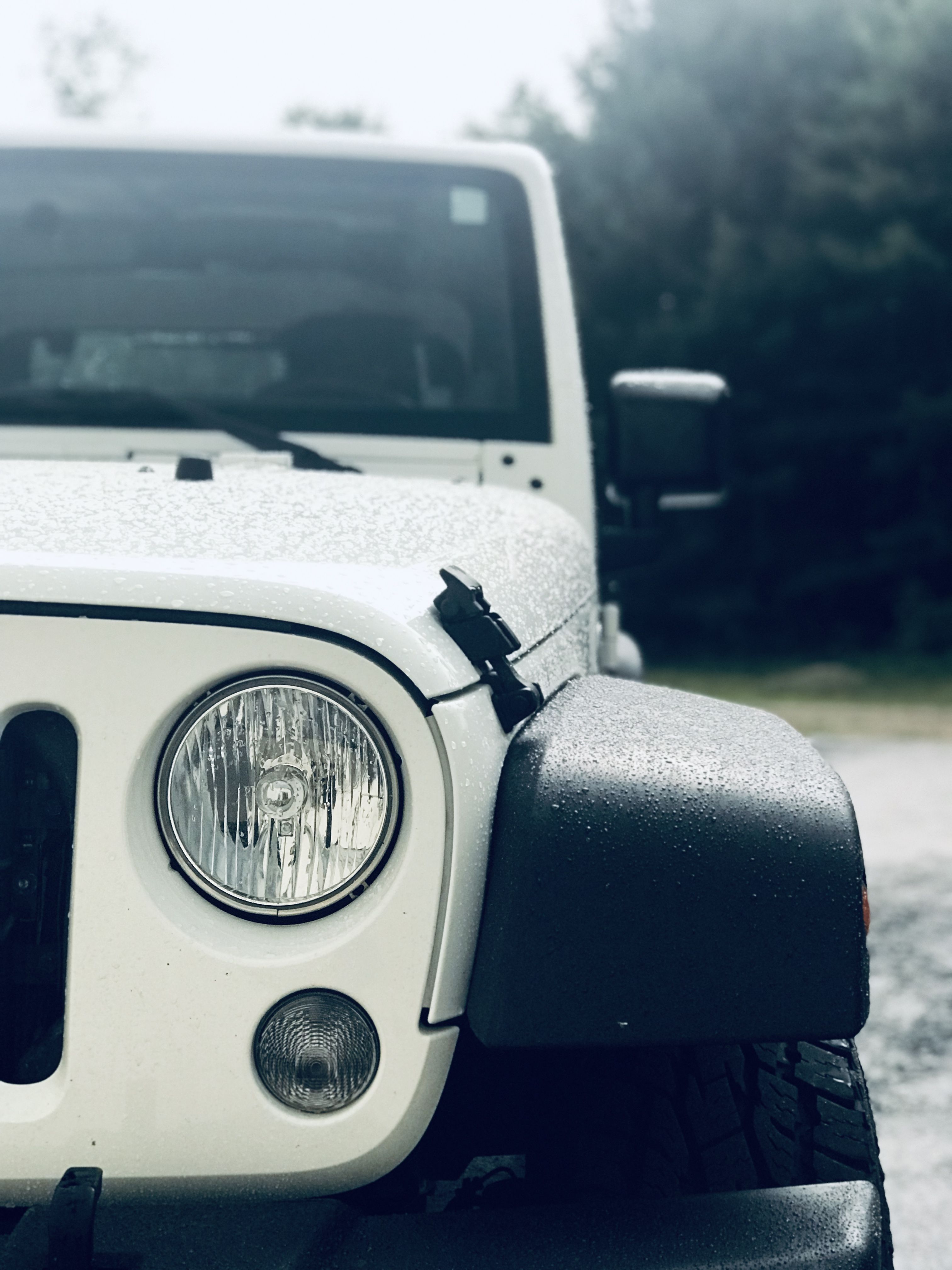 White Jeep iPhone portrait mode phone wallpaper or background. Jeep wrangler, Jeep, White jeep