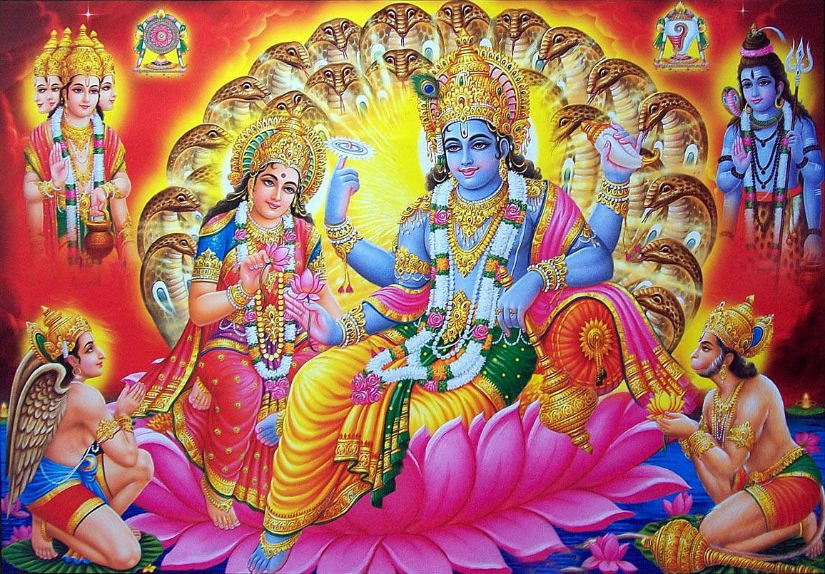 Shree Handicraft 8 * 10 Religious Laxmi Ji & Vishnu Ji On Garud Photo Frame  : Amazon.in: Home & Kitchen