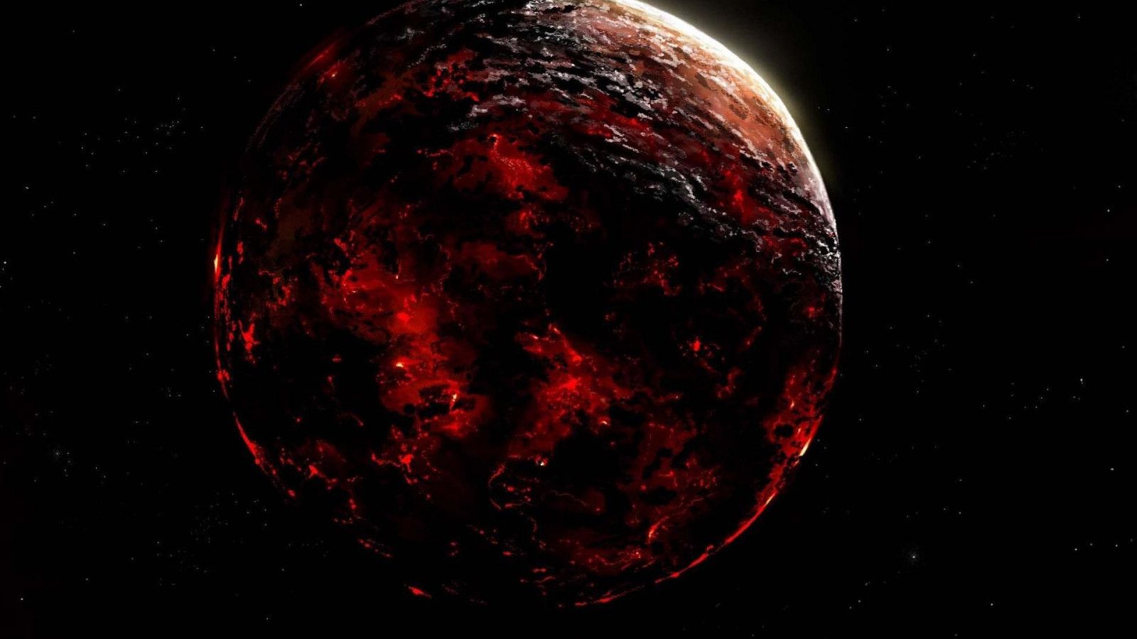 Red planet on fire HD desktop wallpaper, Widescreen, High Definition