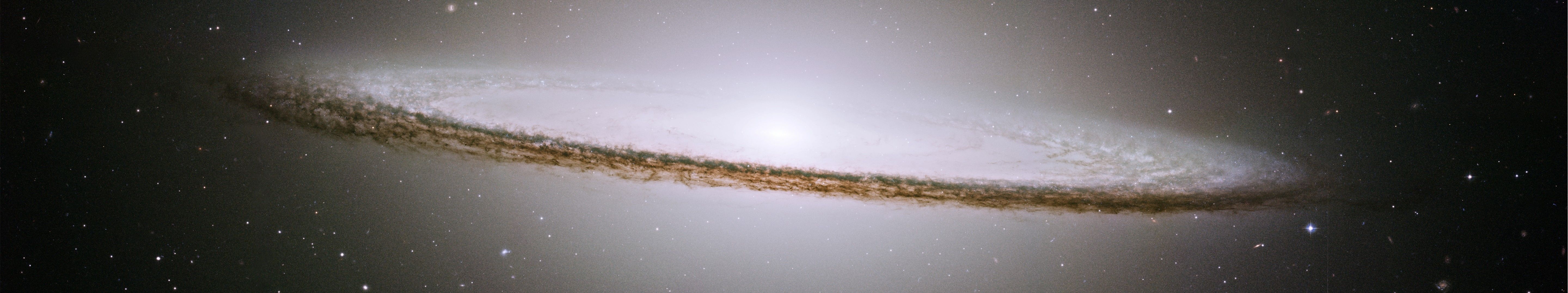 #nebula, #galaxy, #planetary rings, #Sombrero Galaxy, #space, #ESA, #Hubble Deep Field, #lights, #triple screen, #multiple display, #suns, #stars, wallpaper. Mocah.org HD Wallpaper