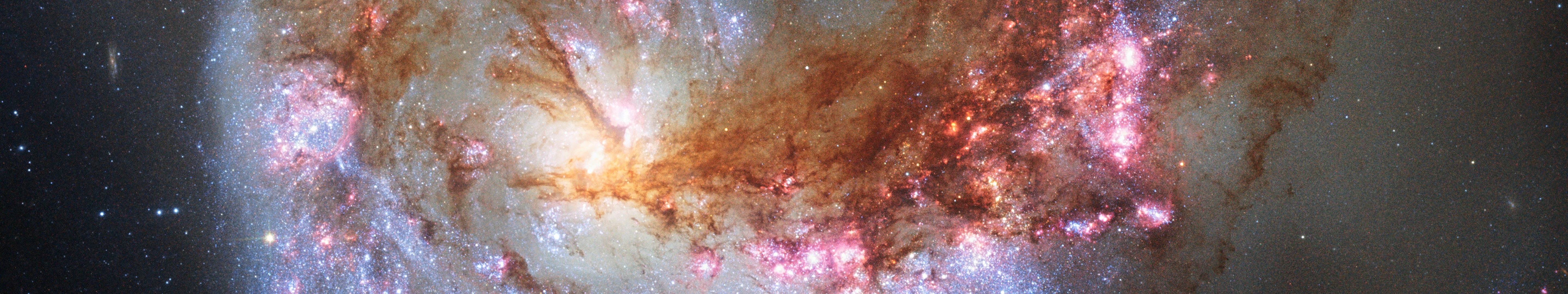 #space, #suns, #nebula, #multiple display, #stars, #galaxy, #Hubble Deep Field, #triple screen, #ESA, wallpaper. Mocah.org HD Desktop Wallpaper