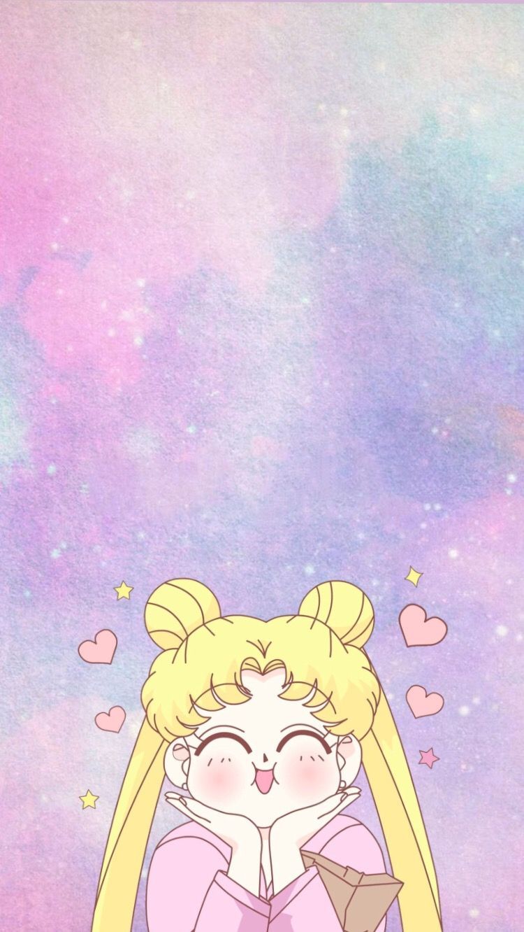 Kawaii Sailor Moon iPhone Wallpaper. ipcwallpaper. Sailor moon wallpaper, Sailor moon aesthetic, Sailor moon background