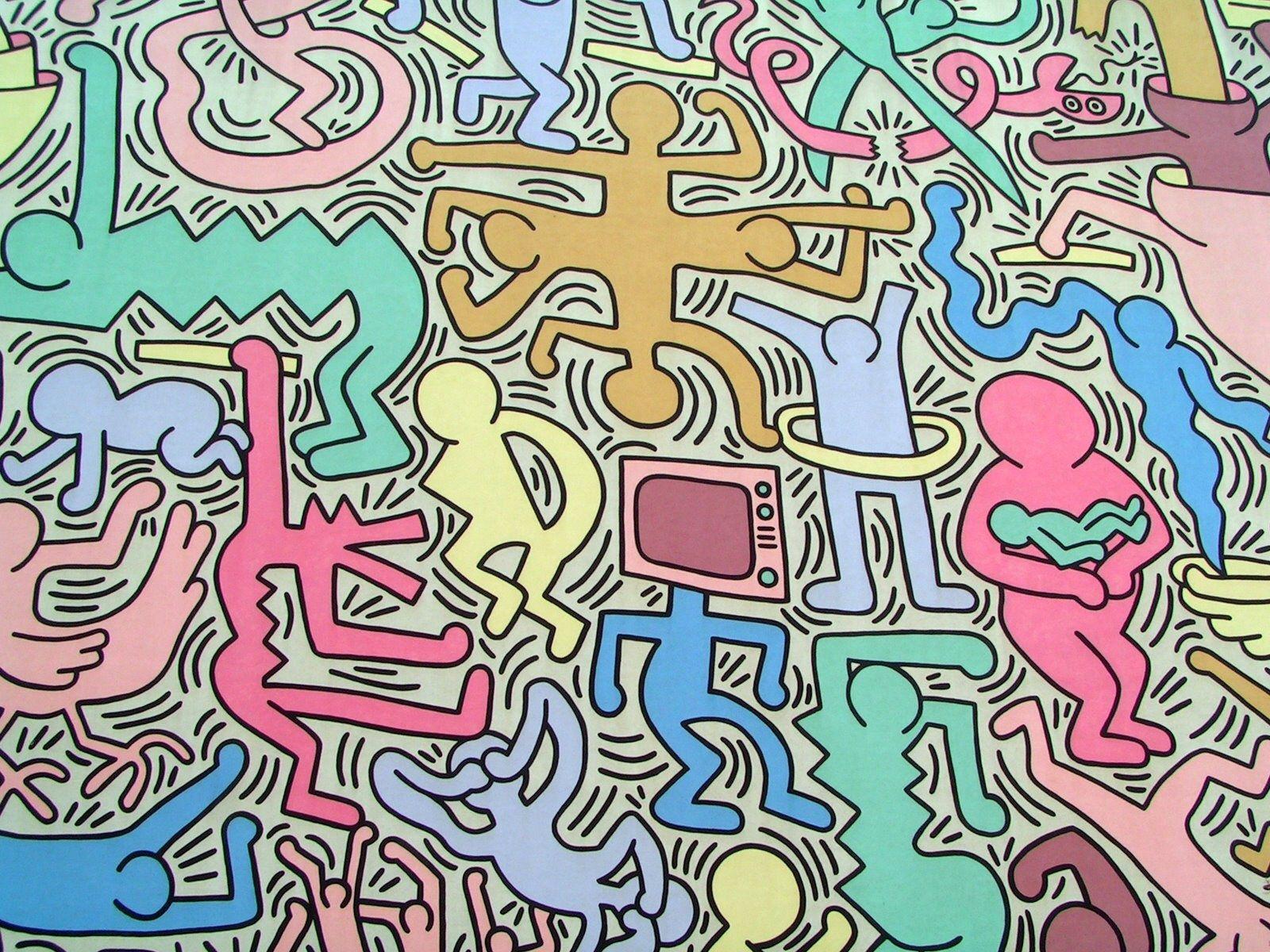 Keith Haring Black And White Wallpaper