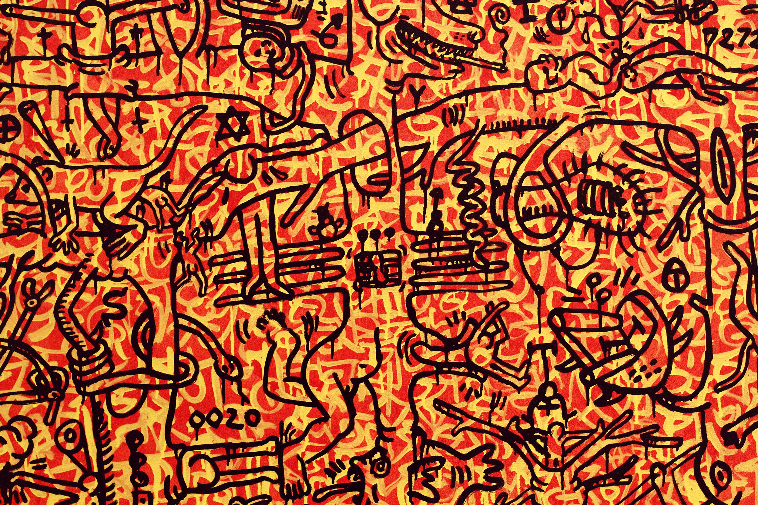 Lockscreen Keith Haring iPhone Wallpaper HD