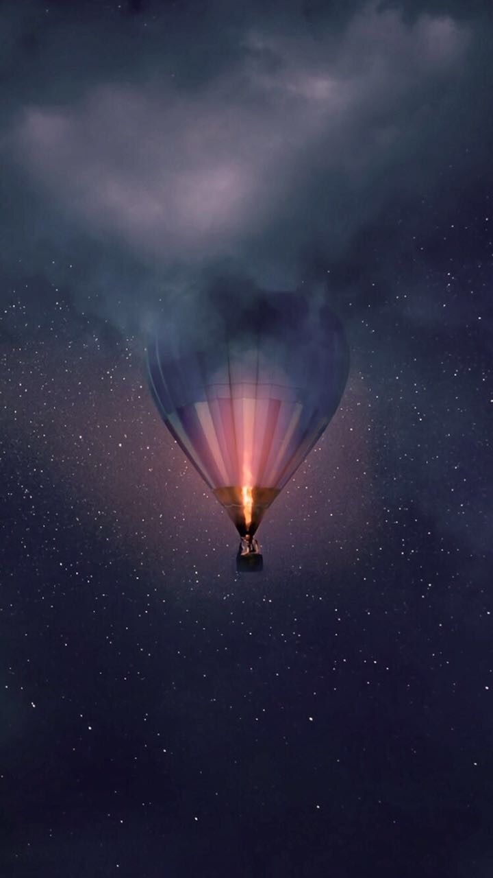 art #hotairbaloon #nightsky. Locked wallpaper, Phone wallpaper, Colorful wallpaper