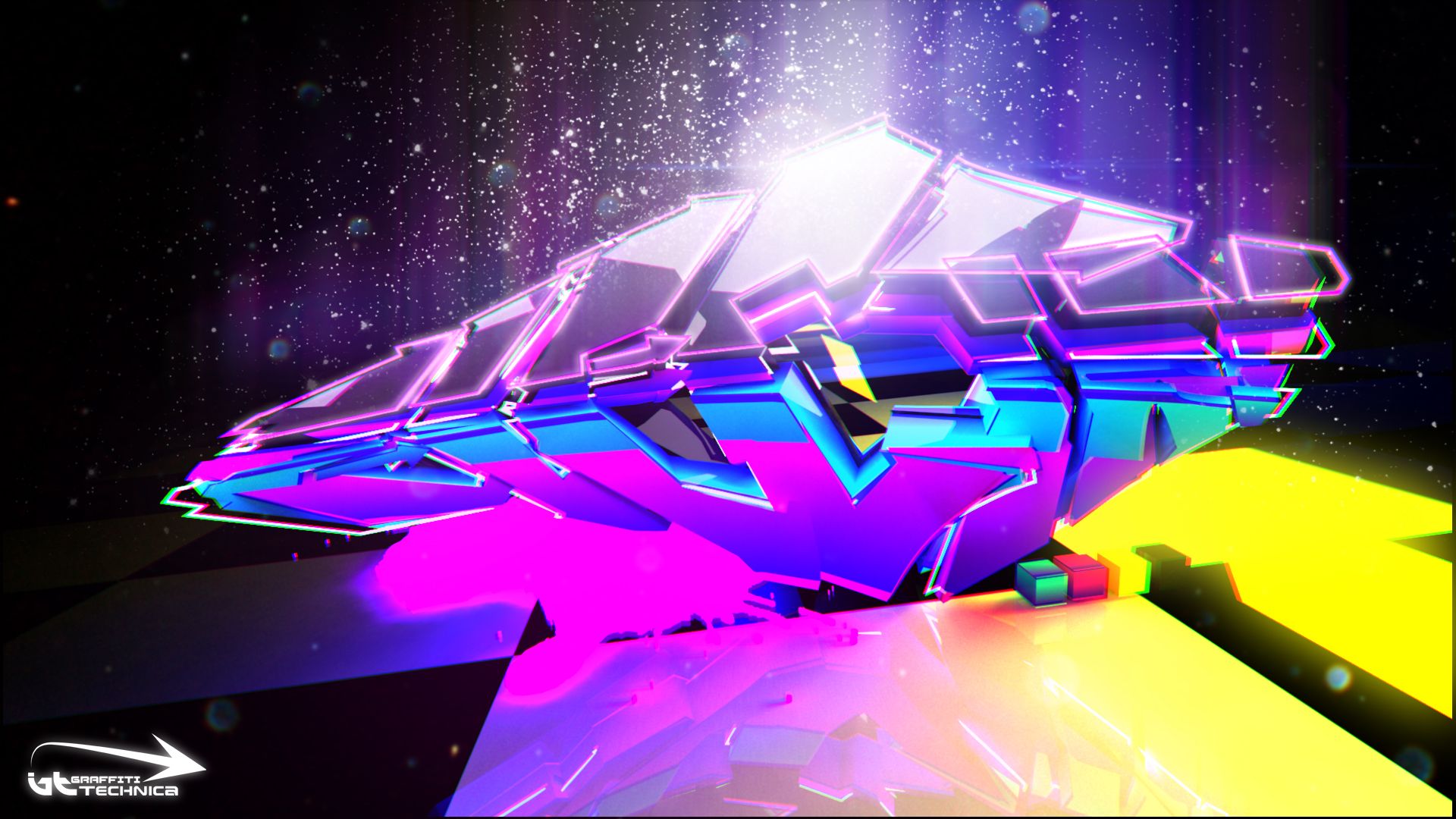 3D Graffiti, retro, art desktop PC and Mac wallpaper