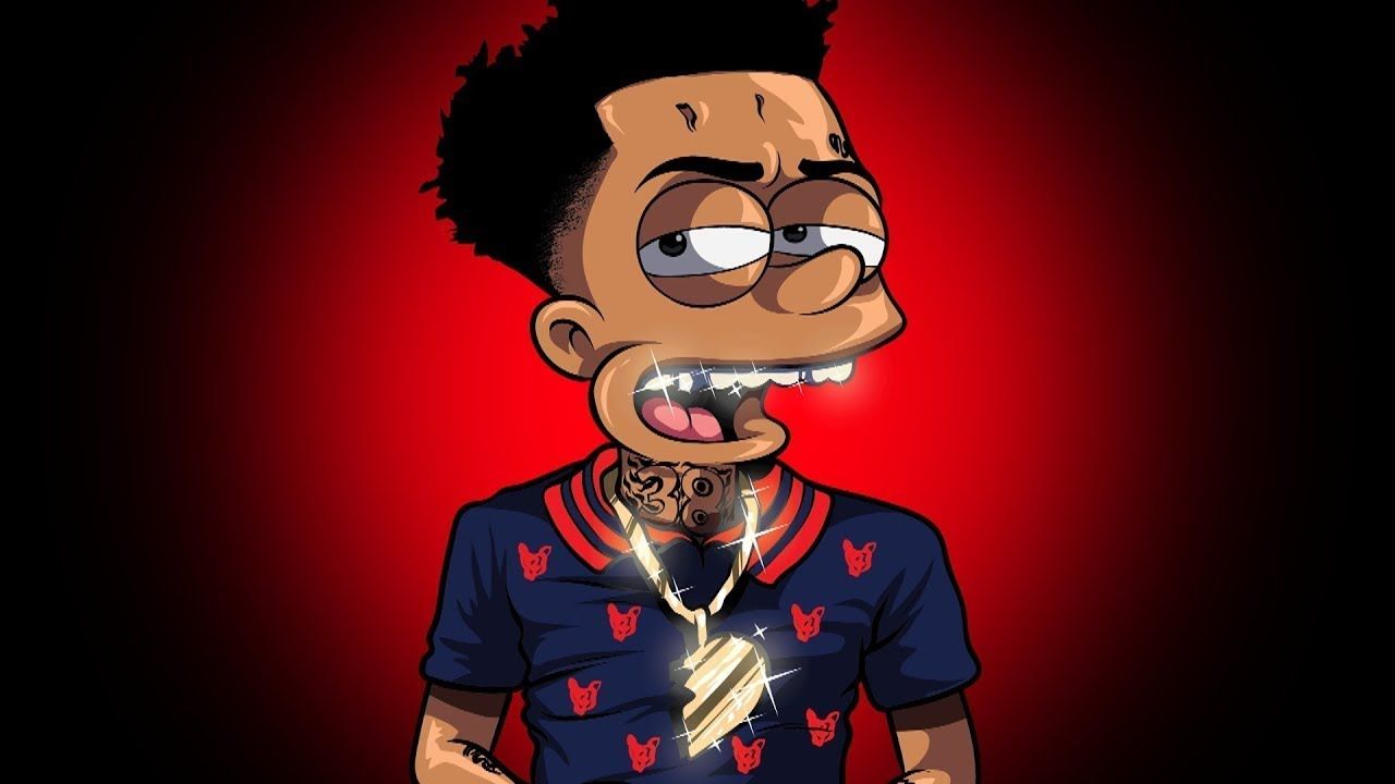 Nba Youngboy As Bart Simpson HD Wallpaper