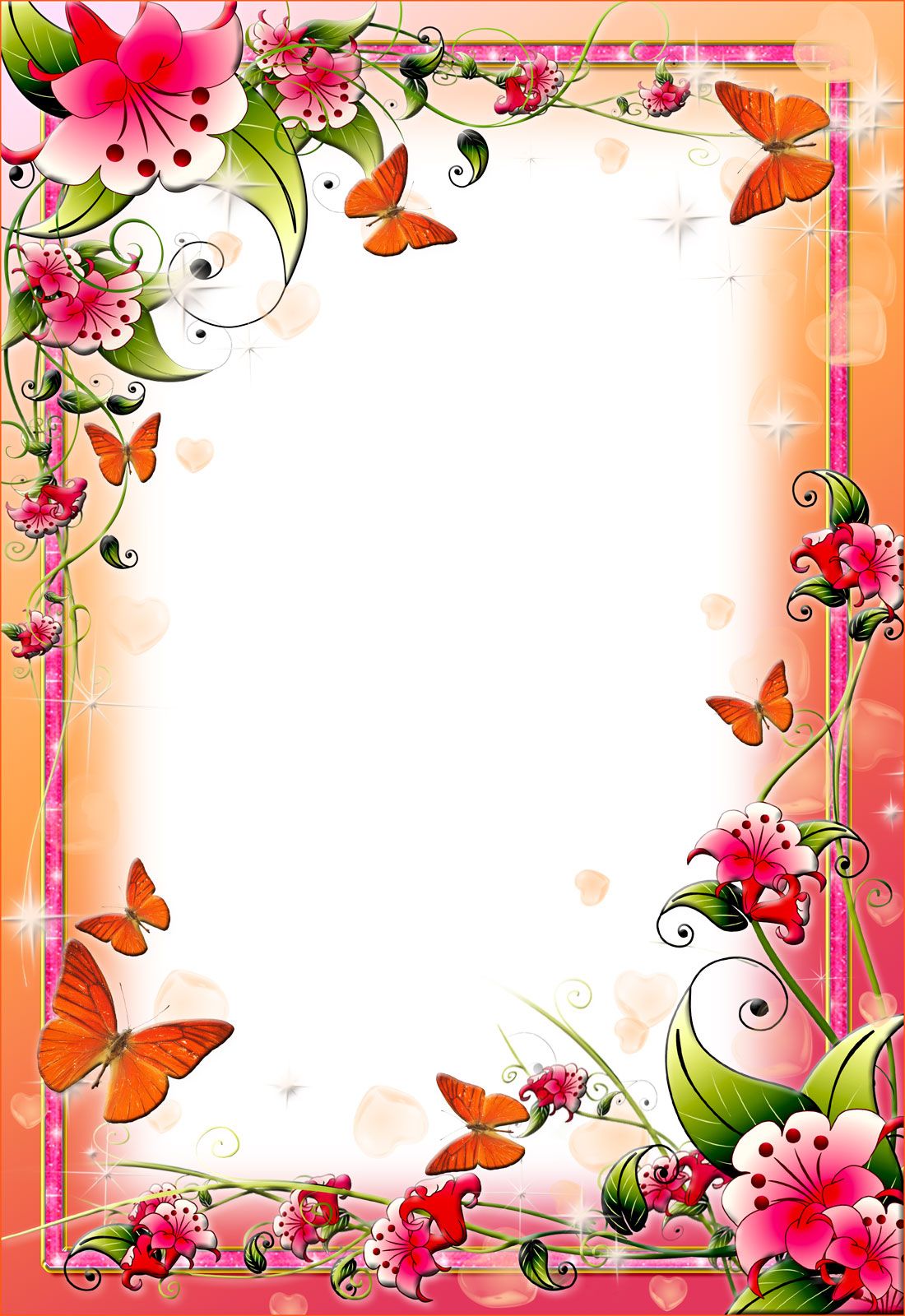 Flower Borders Wallpaper
