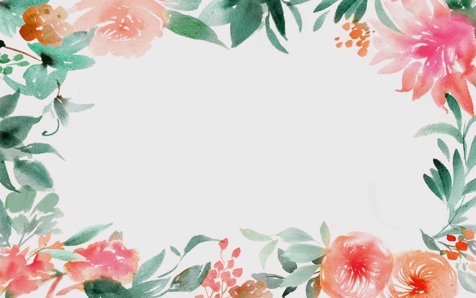 Watercolor Floral Wallpaper Border