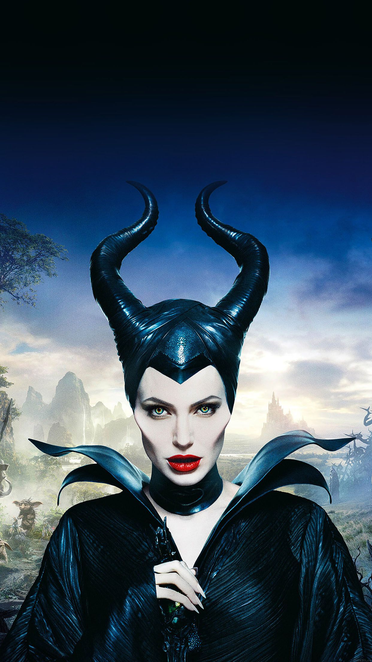 Angelina Jolie Maleficent Poster Disney Face