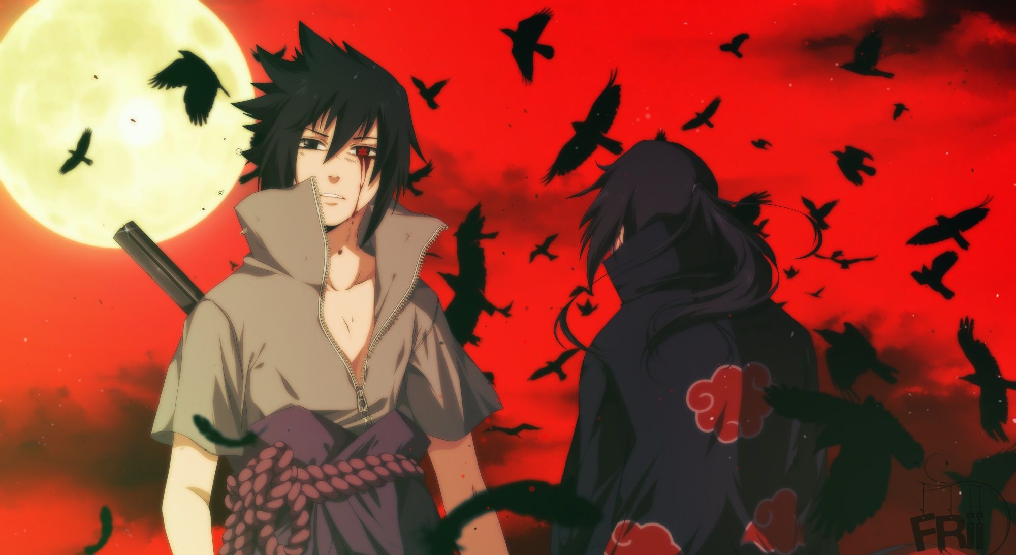 Anime Naruto Sasuke Uchiha Itachi Uchiha HD Wallpaper Background, Download Wallpaper