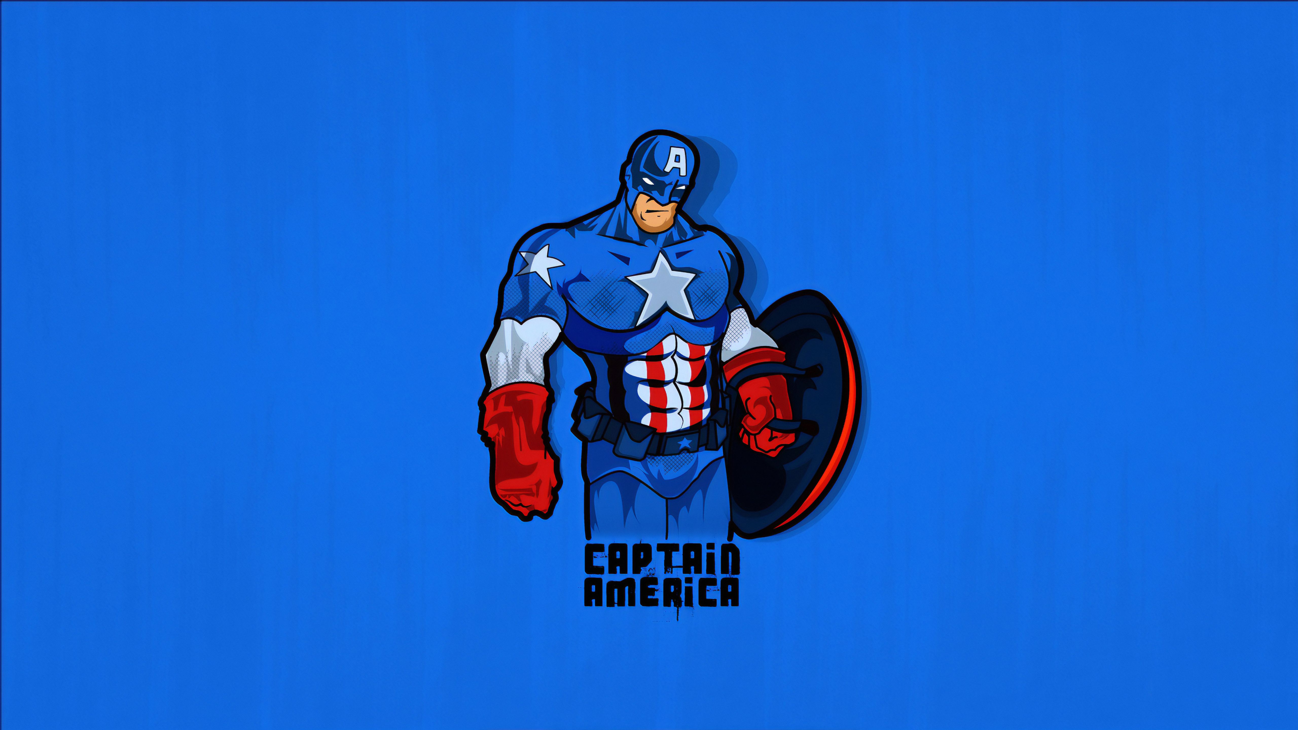 Minimalist Captain America 5K Wallpaper, HD Superheroes 4K Wallpaper, Image, Photo and Background