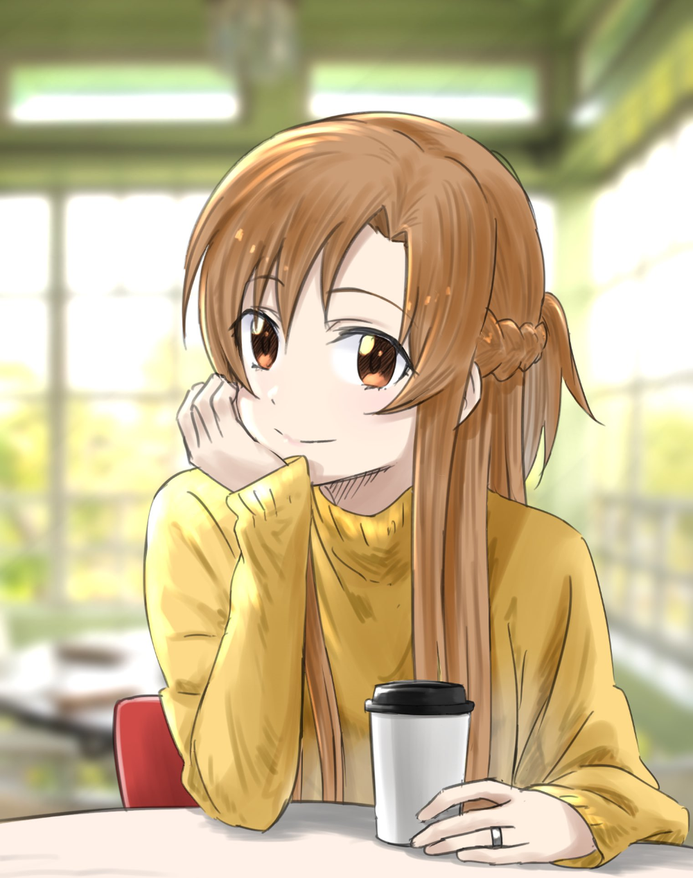 Cute Anime Girl Drinking Coffee Wallpapers - Wallpaper Cave