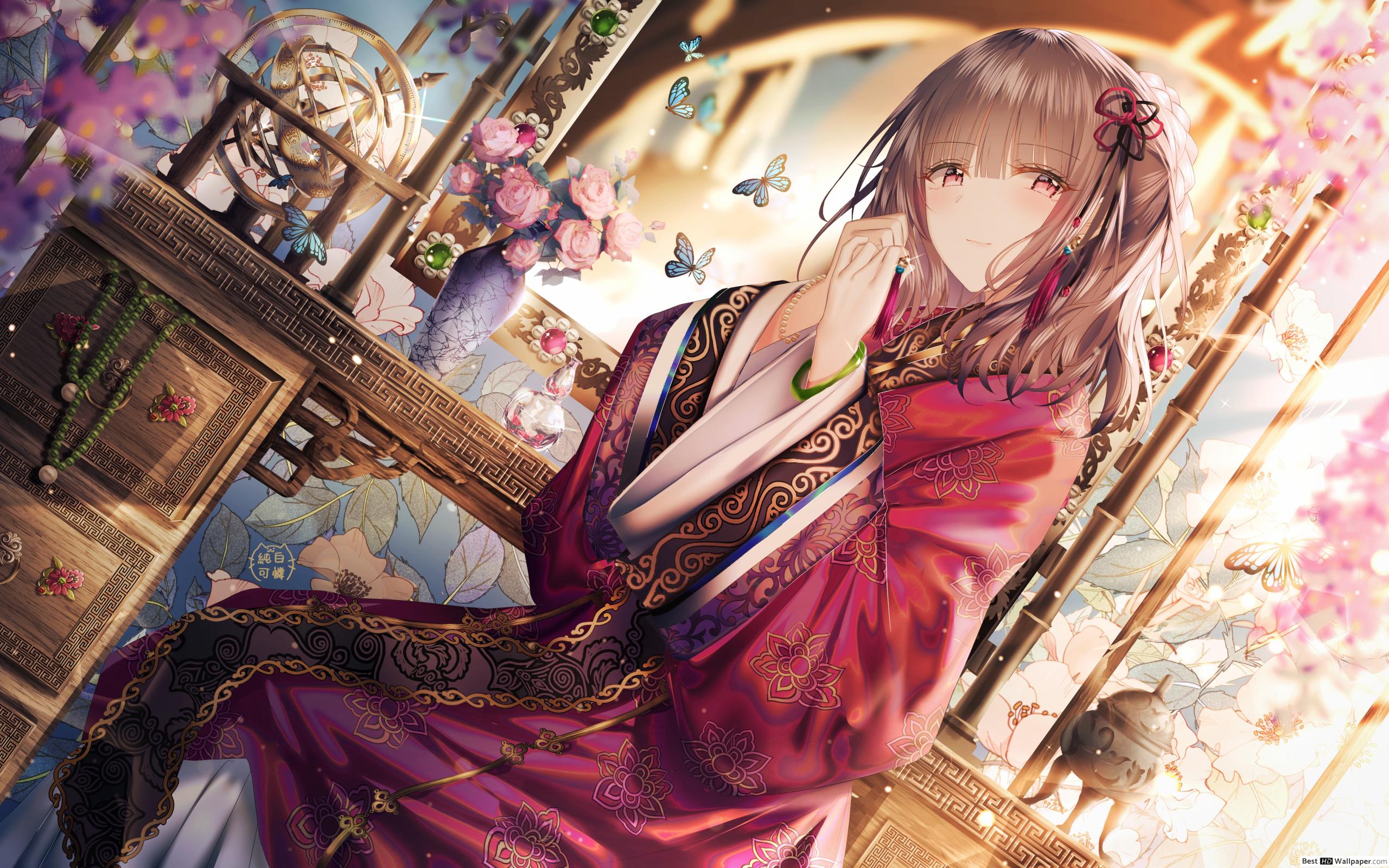 Traditional Anime Girl Chinese Dress