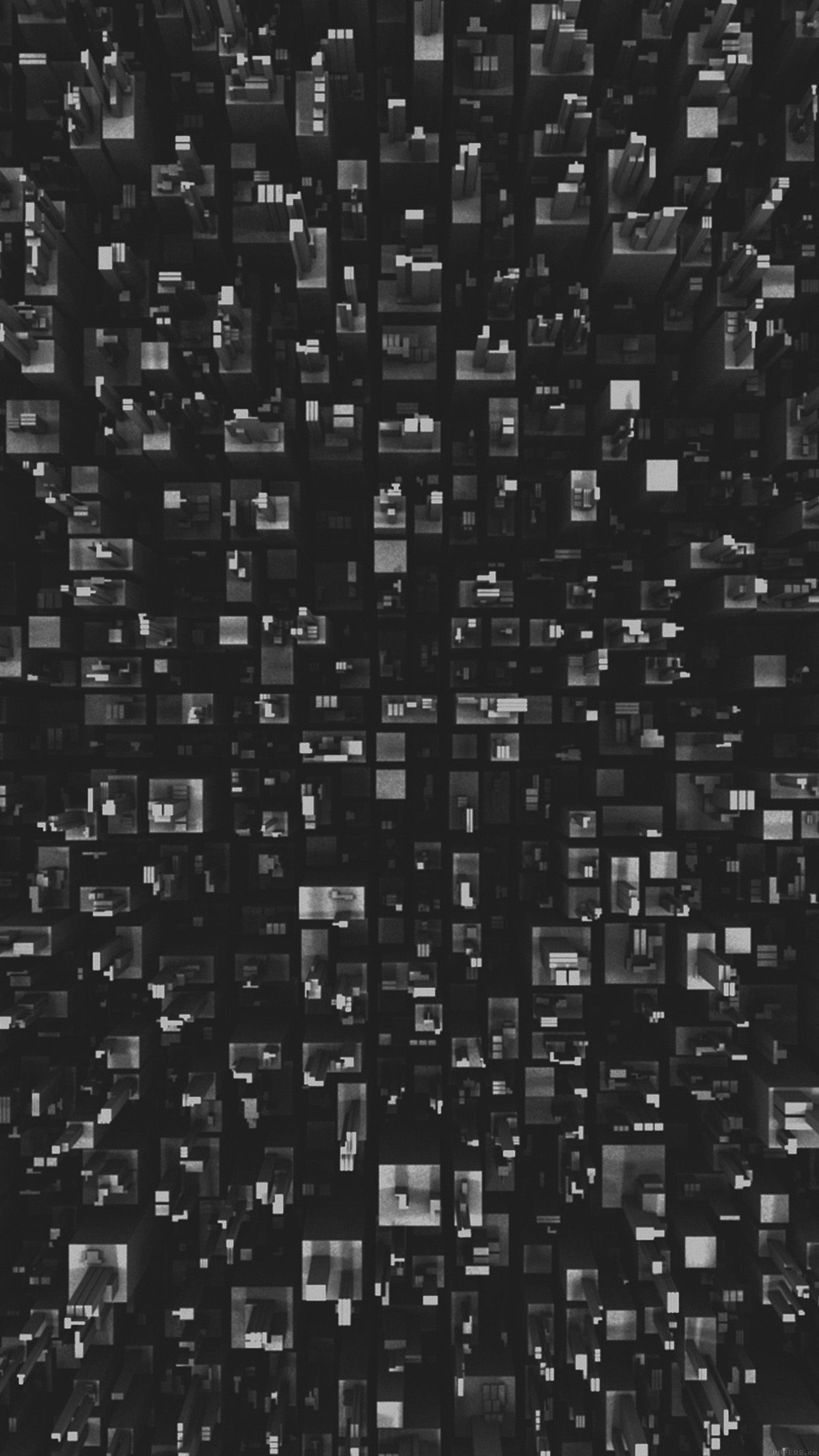 3D Art Building Dark Pattern Android wallpaper HD wallpaper