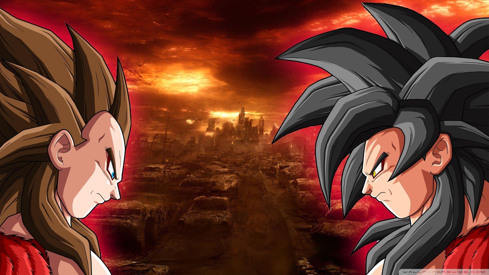 Dragon Ball Z Wallpapers Goku And Vegeta Super Saiyan 4 Wallpaper Cave