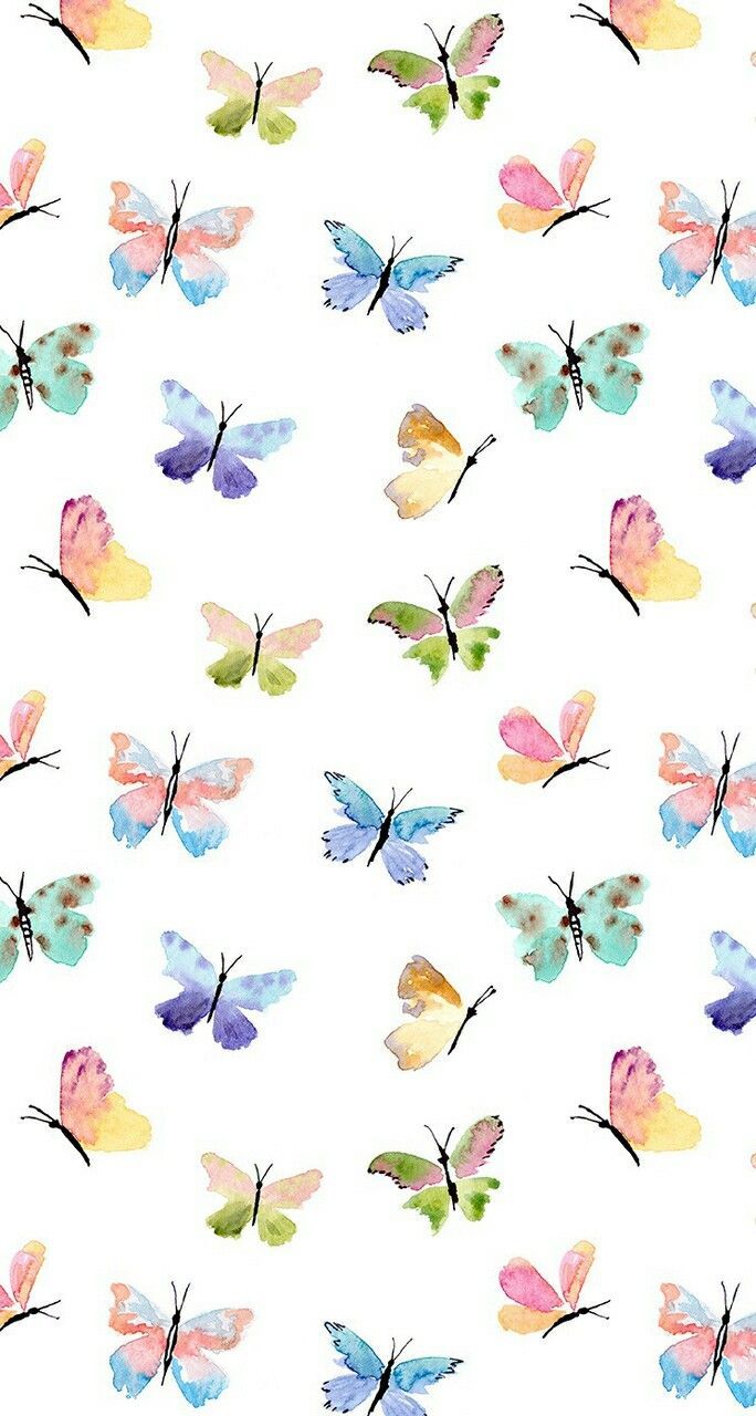 Animation colorful butterfly beautiful cute. Butterfly wallpaper, Butterfly watercolor, Phone wallpaper