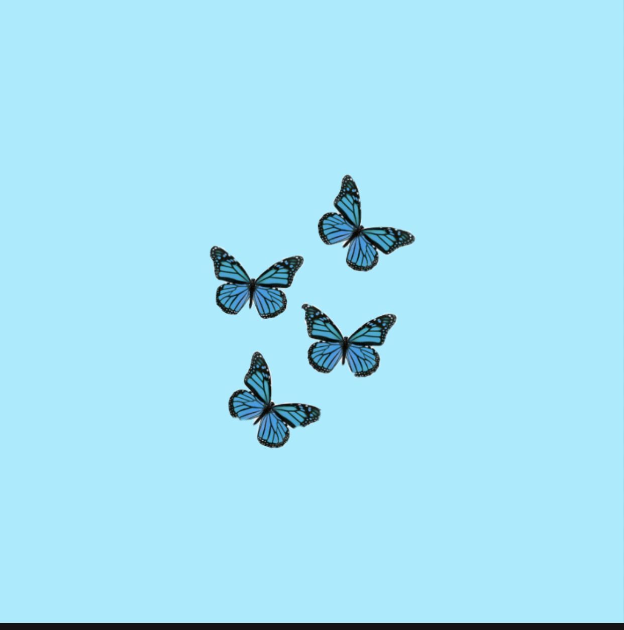 Blue Butterfly Aesthetic Wallpaper Free Blue Butterfly Aesthetic Background