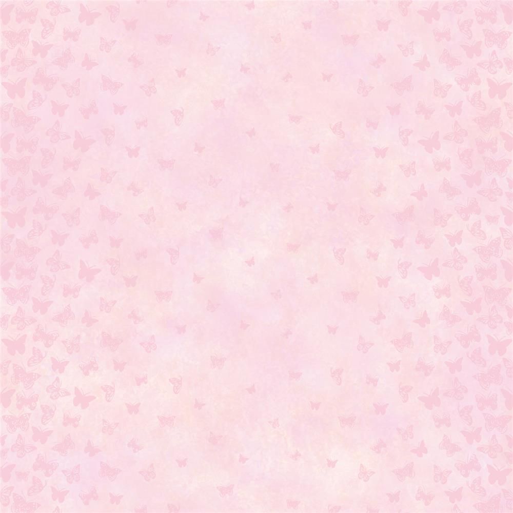 TOT47252 by Brewster TOT47252 Totally for Kids Lucy Pink Butterfly Ombre Column Wallpaper in Pink