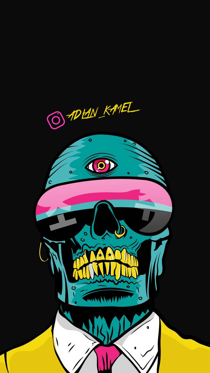 Retro Skull wallpaper