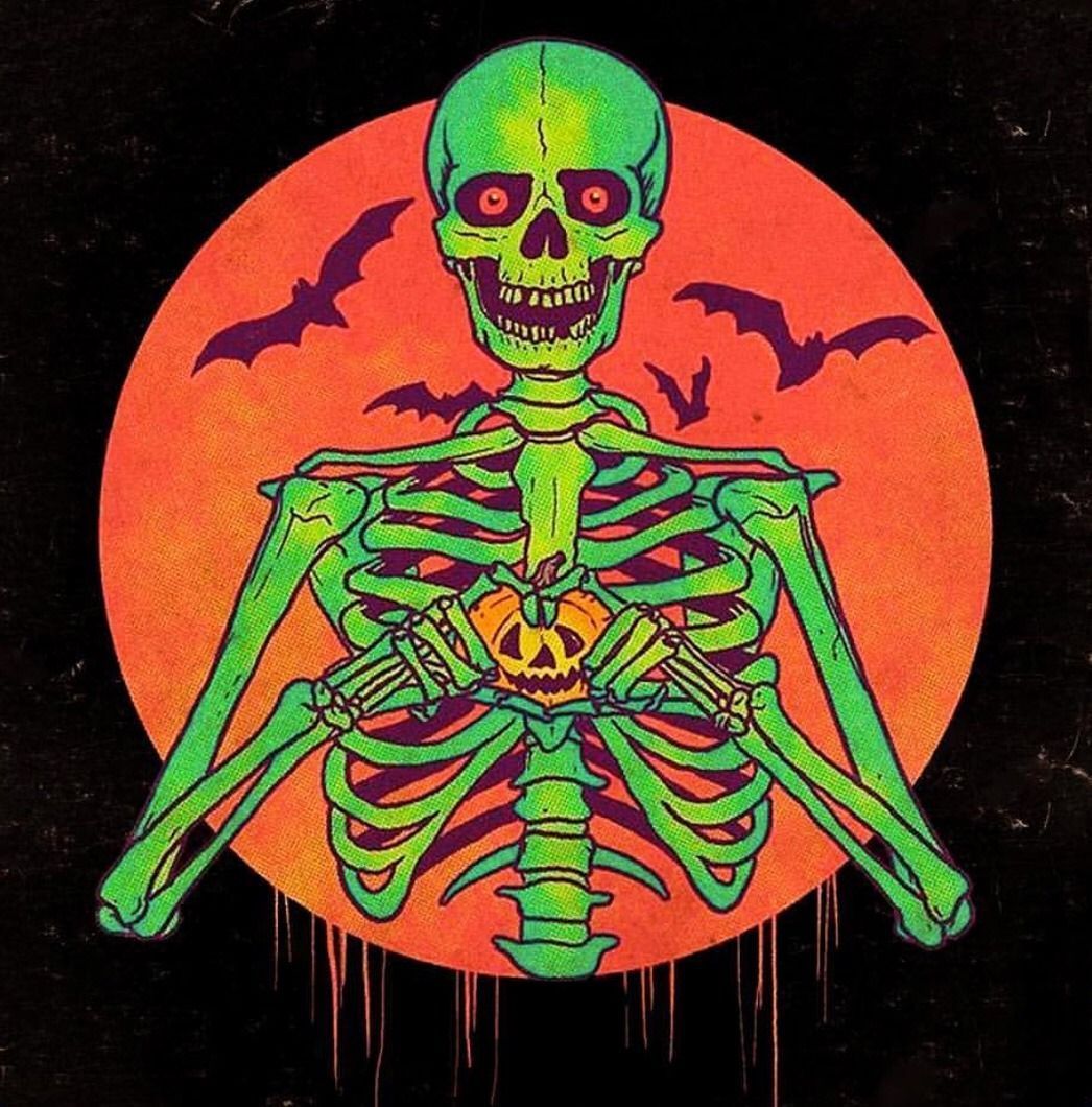 Vintage Halloween Skeleton Wallpaper Free Vintage Halloween Skeleton Background