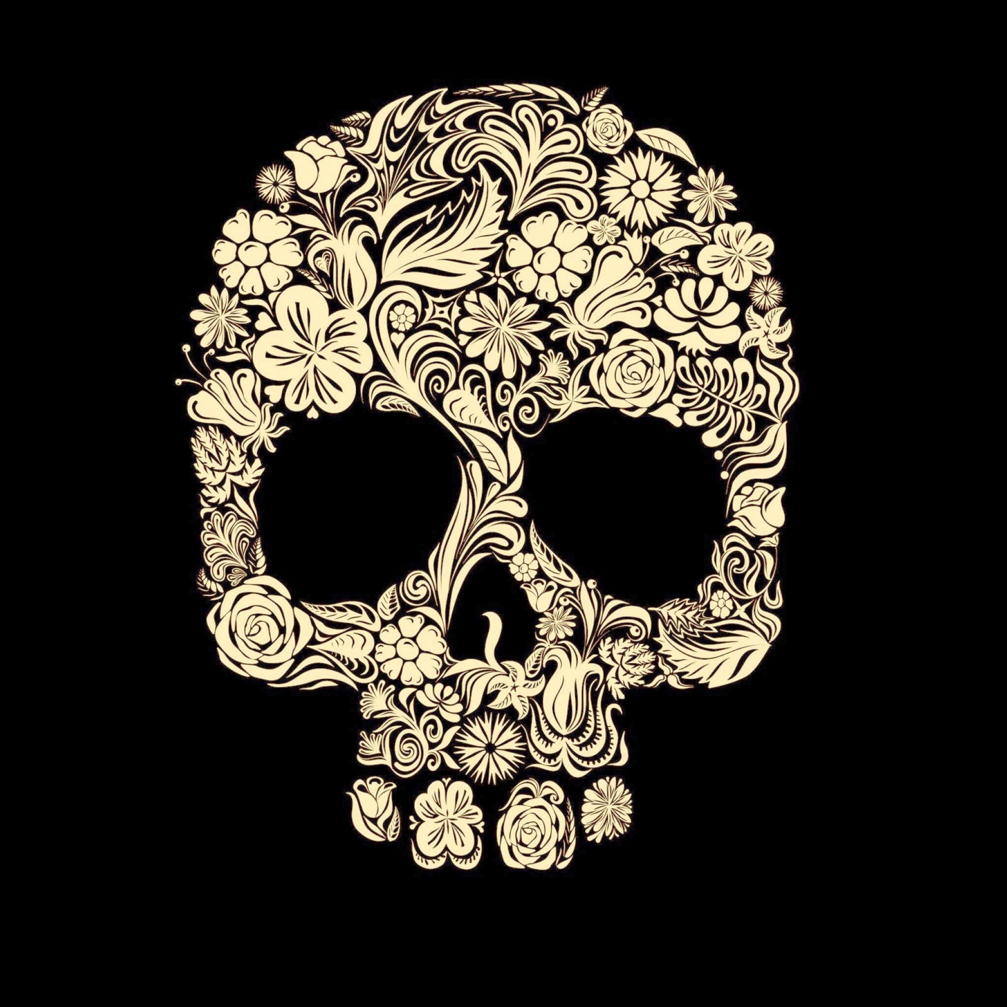 Vintage Retro Skull to see more #stunning #black wallpaper - Skull wallpaper, Skull art, Skull