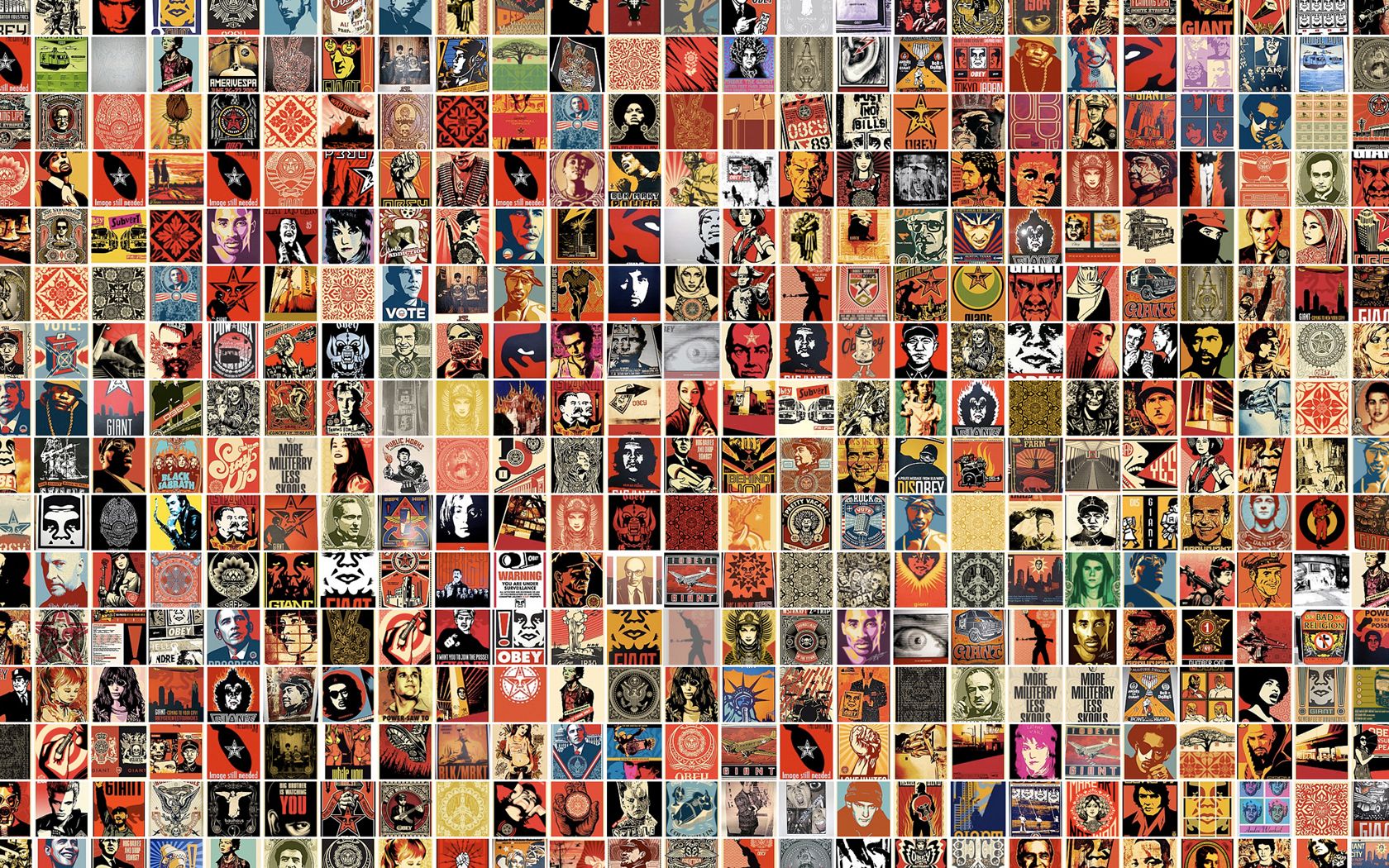 Obey Giant Collage Wallpaper