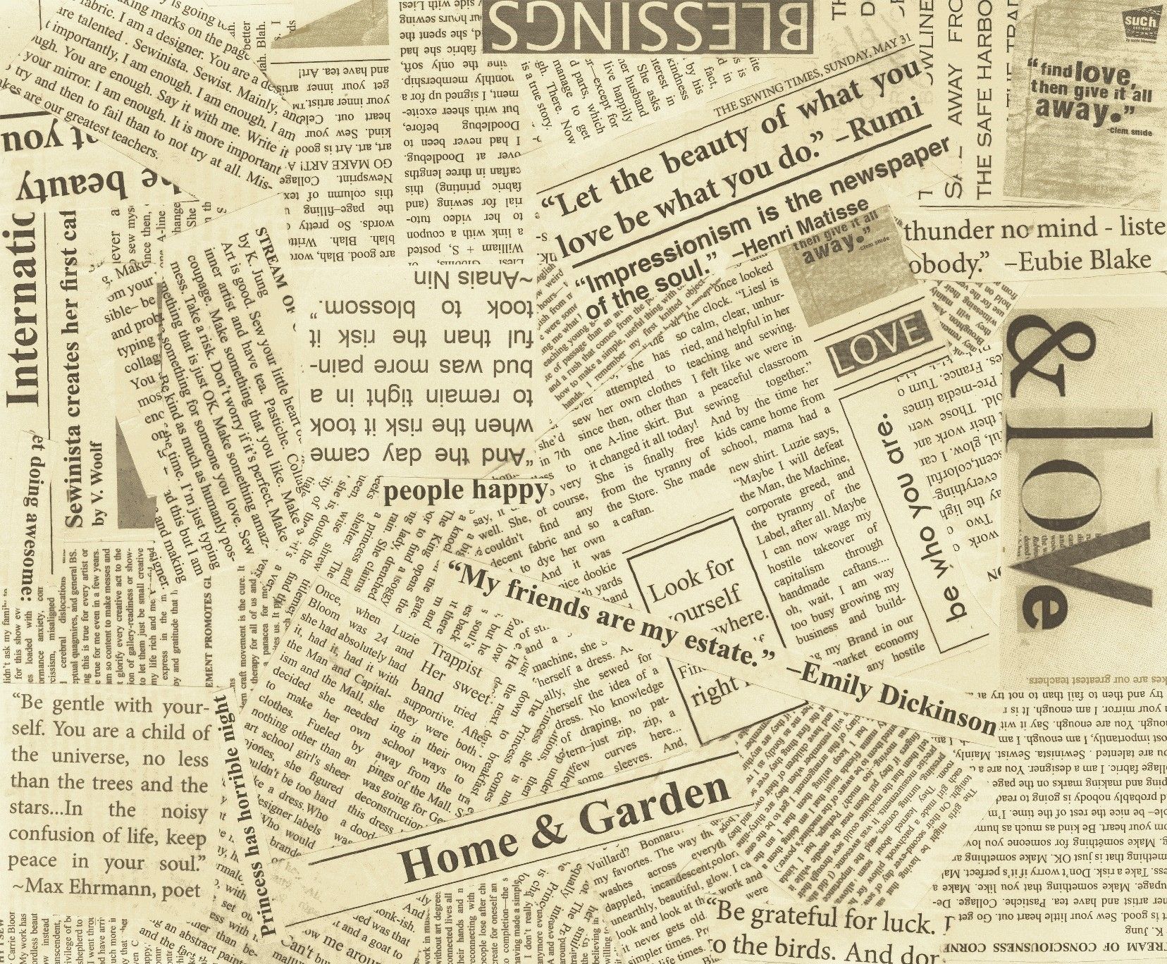 Vintage Newspaper Wallpaper