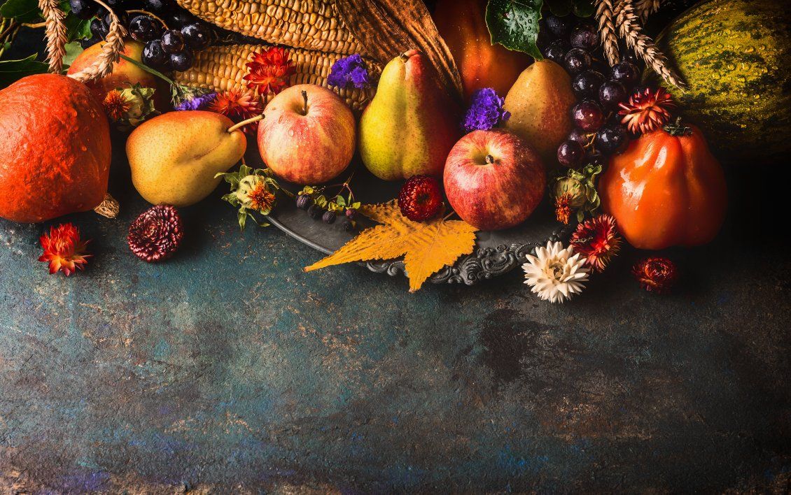 Wonderful Autumn wallpaper with delicious fruits