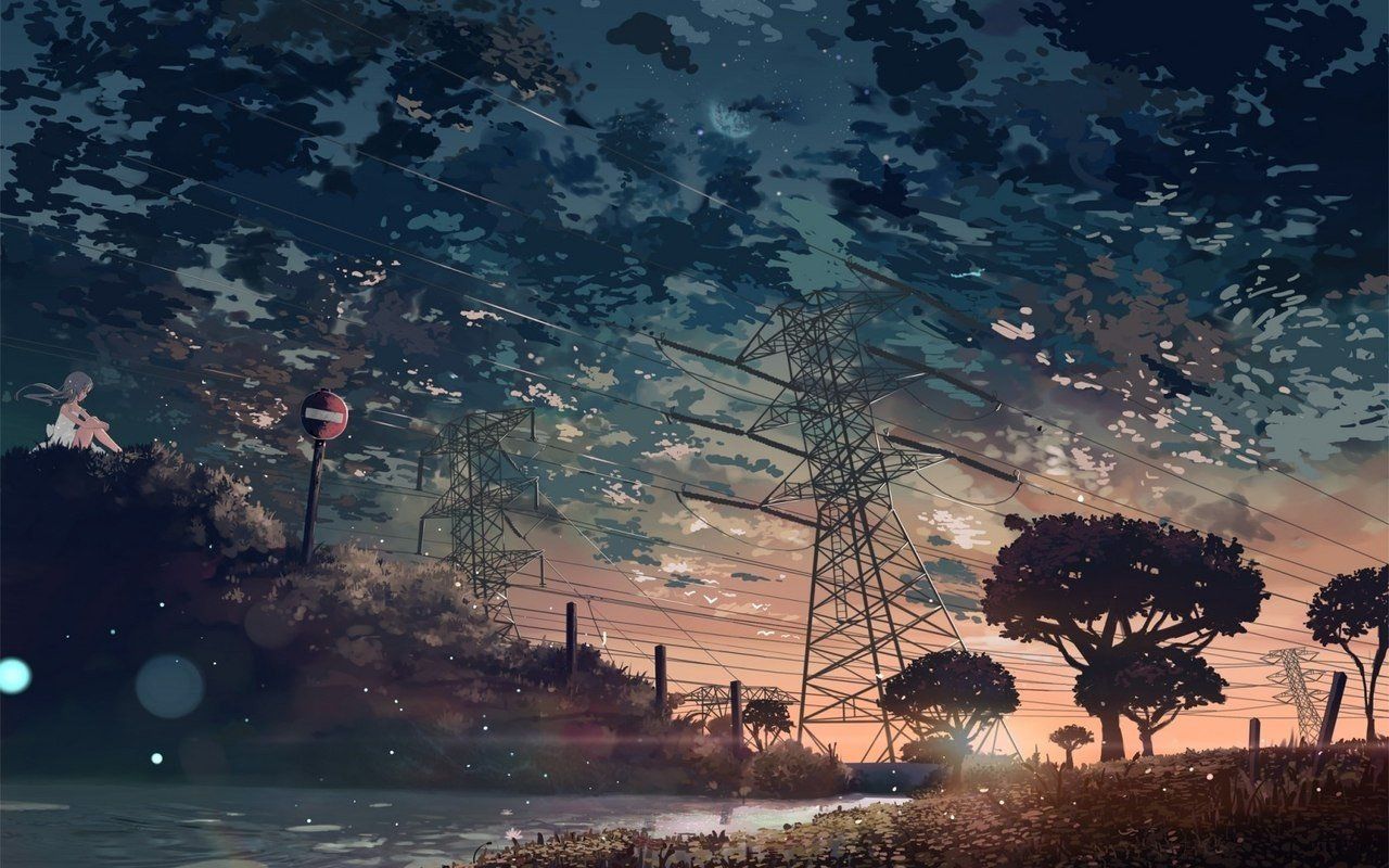 anime, Anime girls, Transmission tower Wallpaper HD / Desktop and Mobile Background