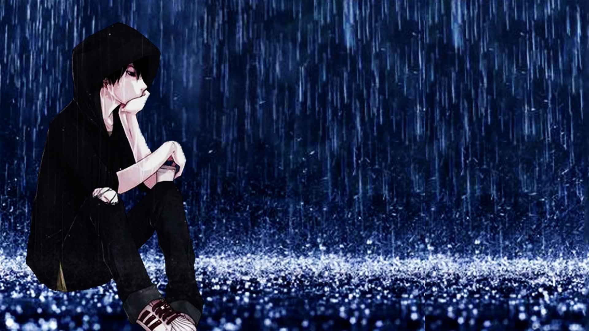 Sad Boy In Rain HD Wallpaper