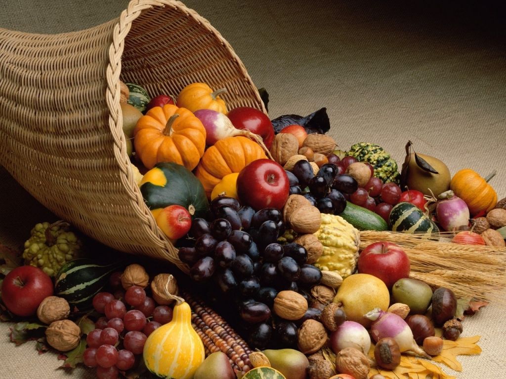 Fruits Free iPad HD Wallpaper. Thanksgiving cornucopia, Thanksgiving wallpaper, Bountiful harvest