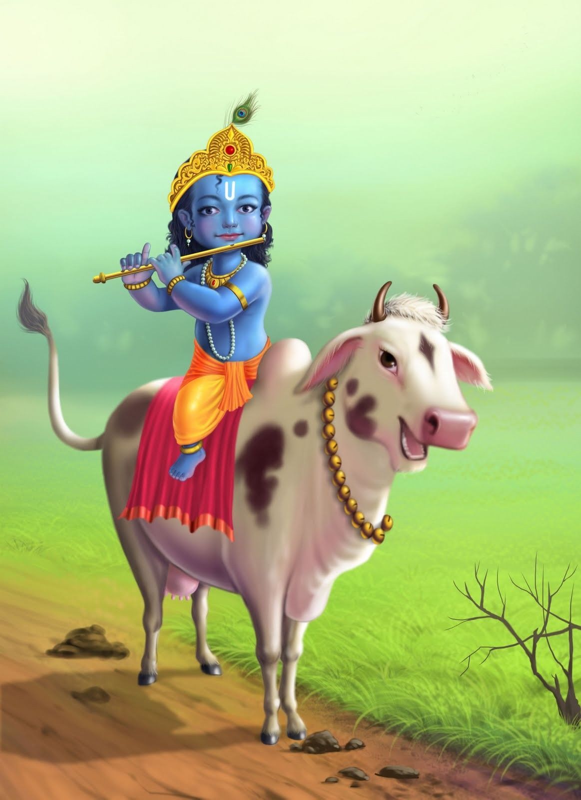 Vrouw en fluitinstrument. Krishna art, Lord krishna wallpaper, Baby krishna