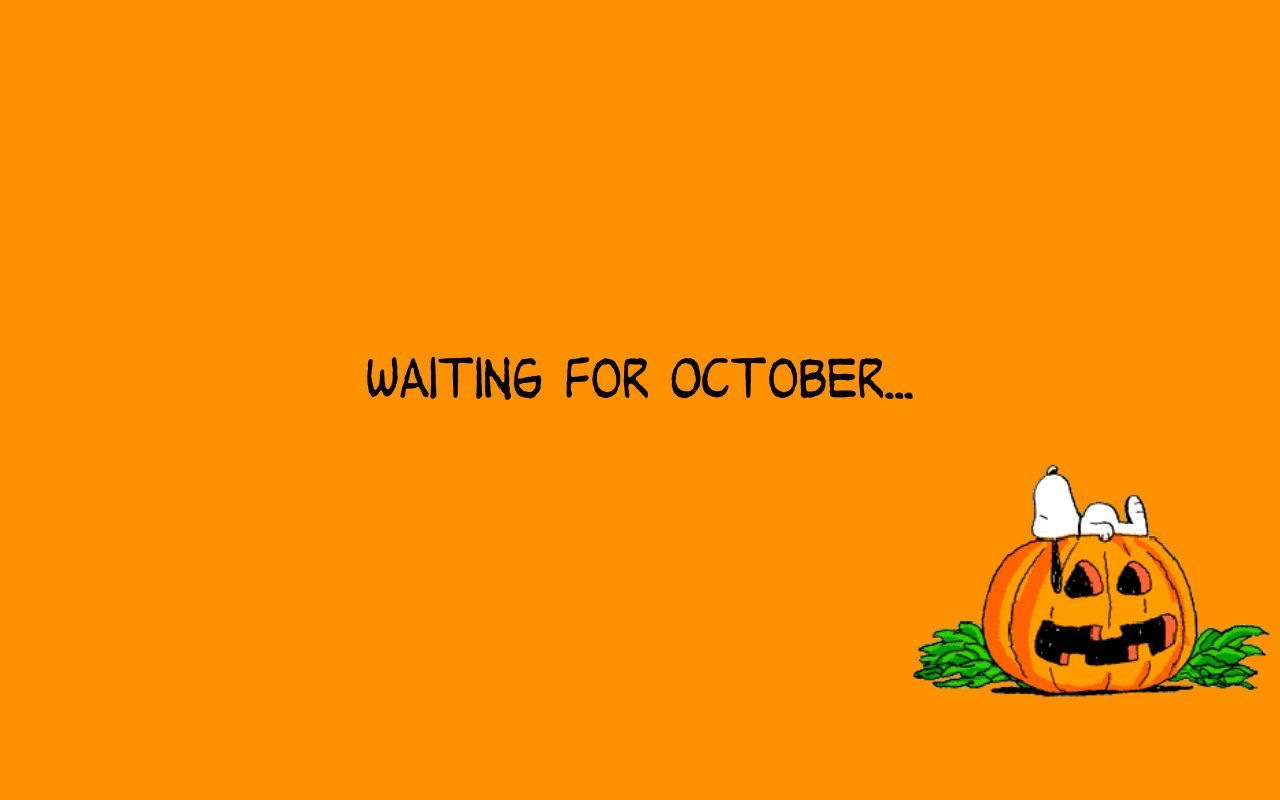 Snoopy October Computer Wallpaper