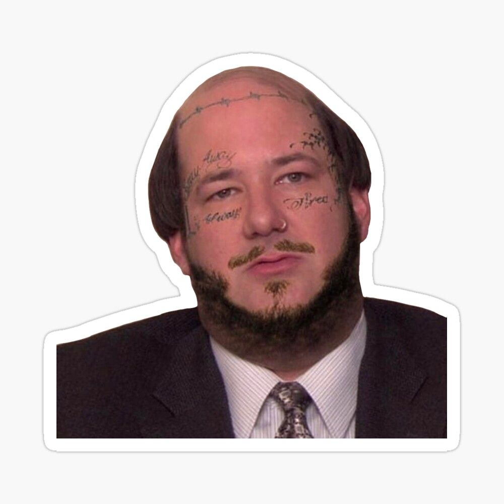 Kevin Malone dressed as Post Malone' Sticker by mahayes. Kevin the office, Post malone, Malone