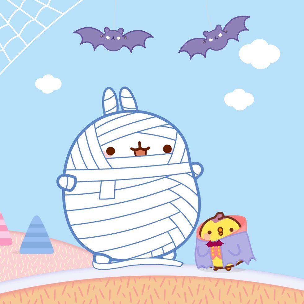 Halloween molang!!!!. Molang, Kawaii drawings, Kawaii halloween