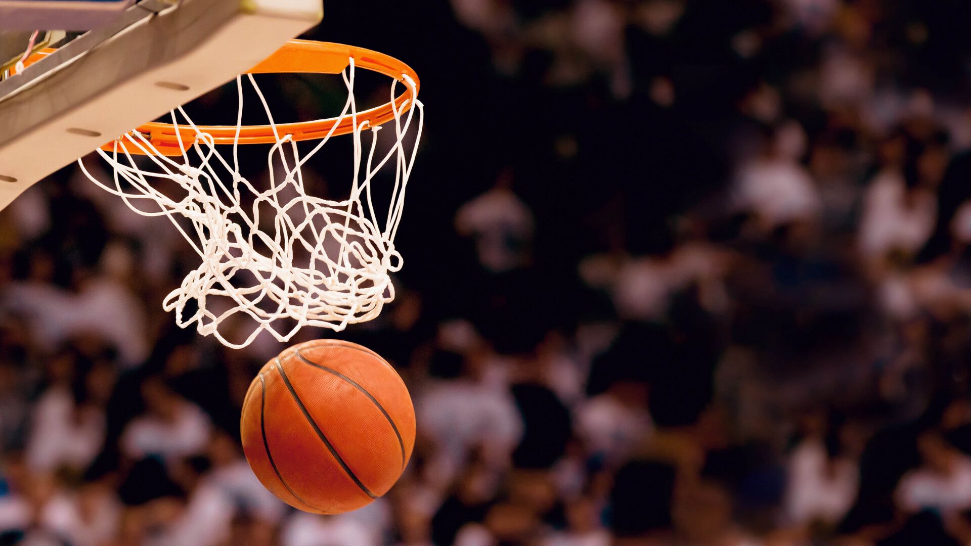 Basketball hoop and a ball