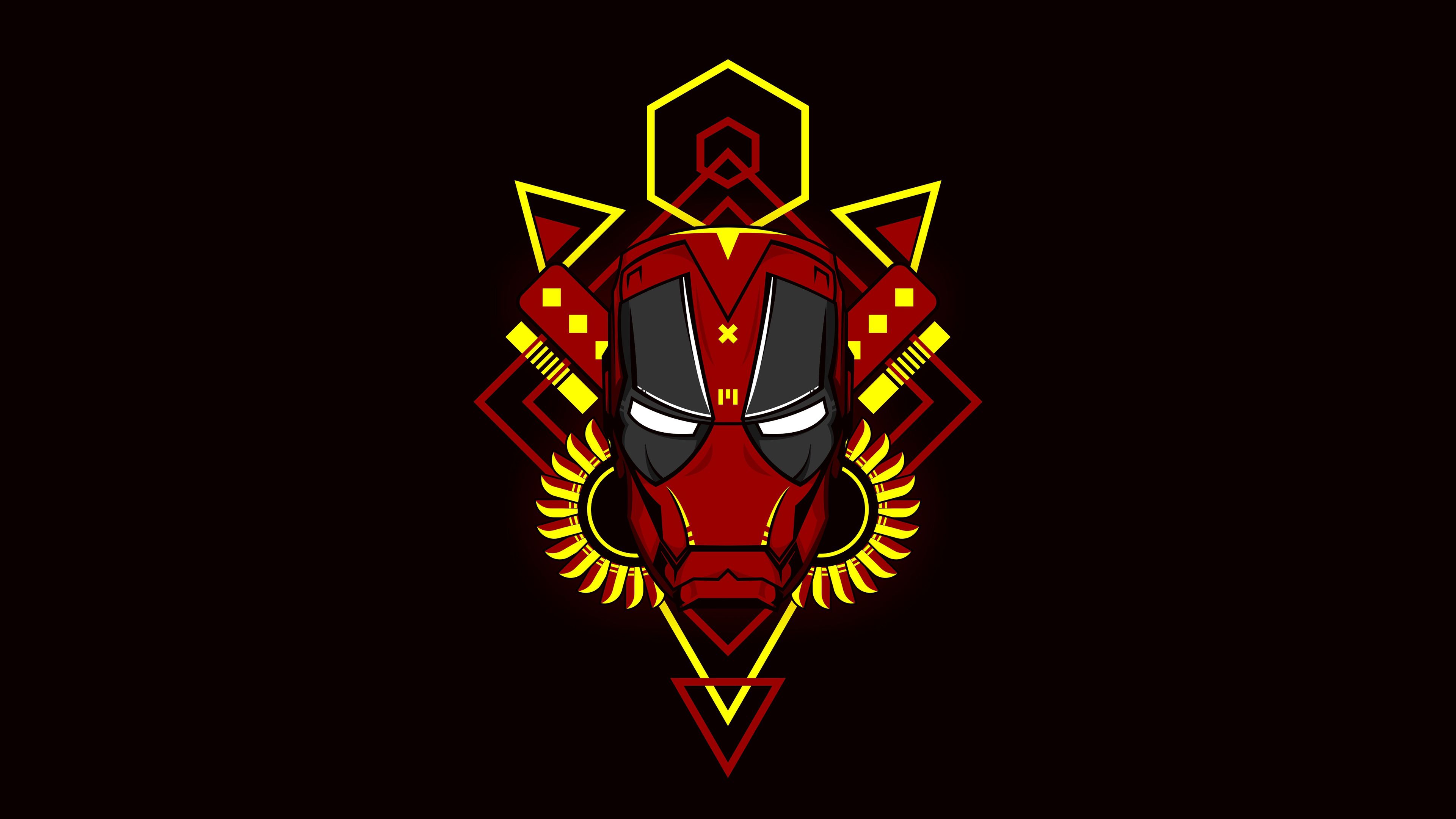 Iron Man Deadpool Version, HD Superheroes, 4k Wallpaper, Image, Background, Photo and Picture