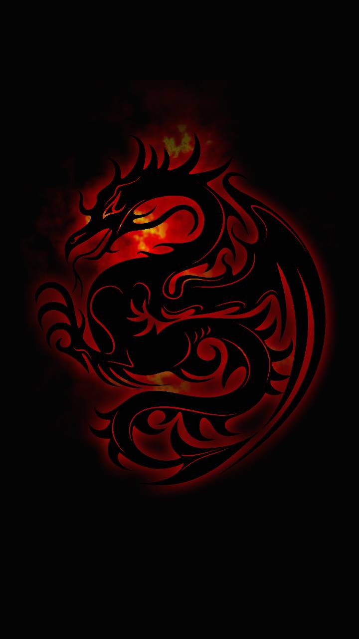 dragon red shadow wallpaper