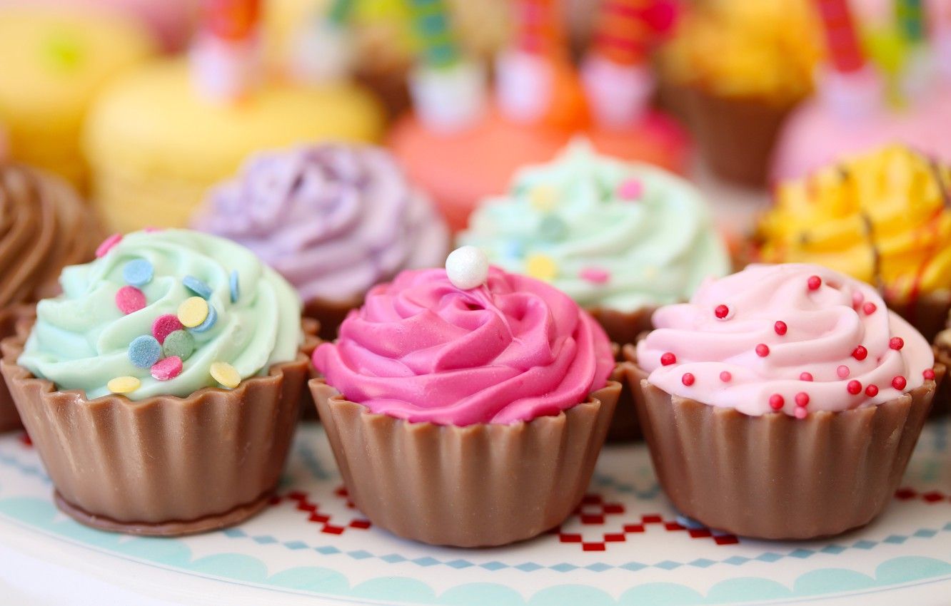 Wallpaper cream, cakes, cupcakes, cakes, powder, pastries, cream powder image for desktop, section еда
